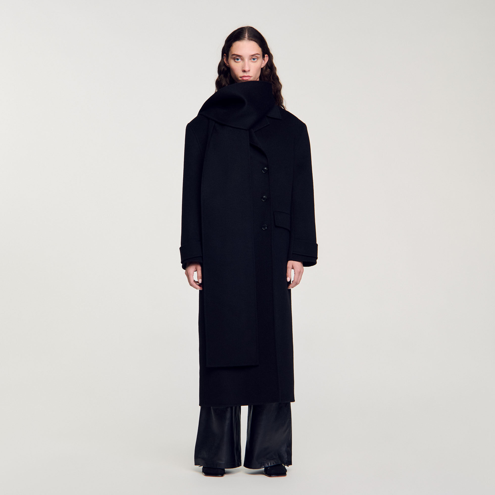 Womens oversized black coat new arrivals