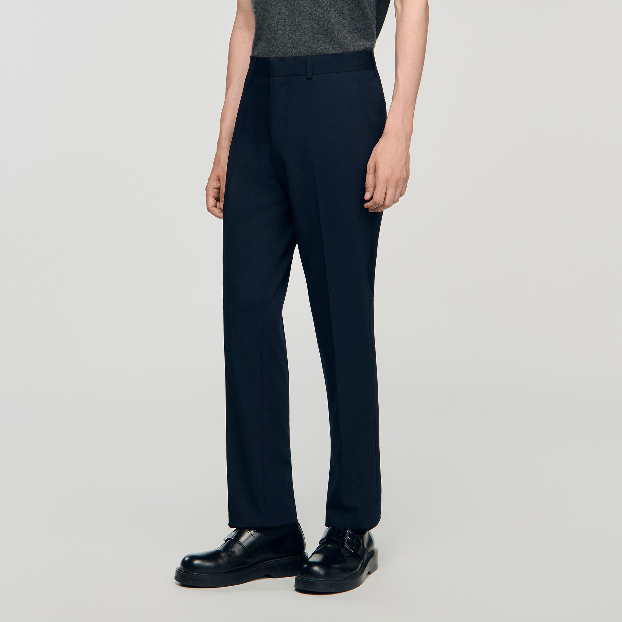 Wide-leg suit trousers