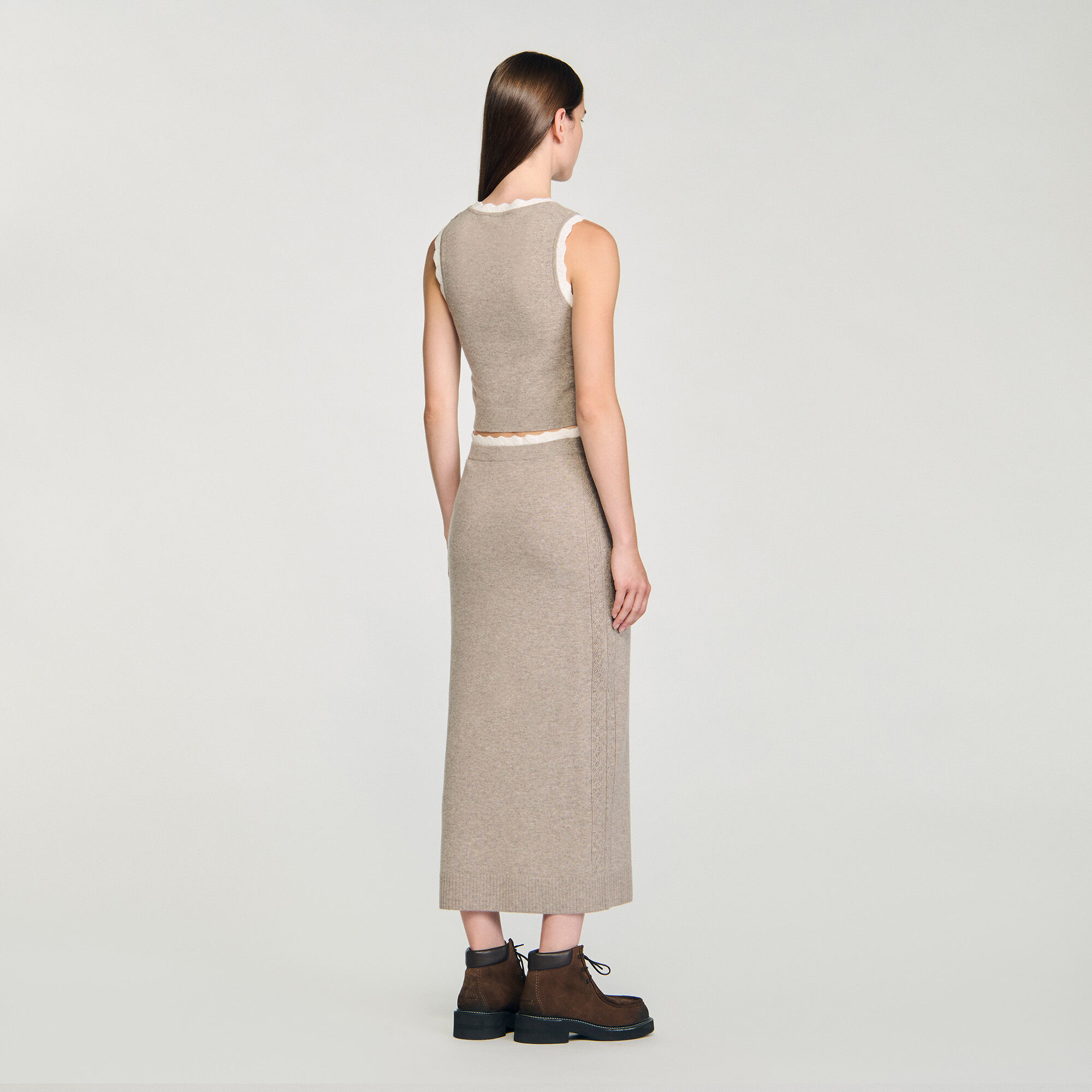 High-neck knit jumper
