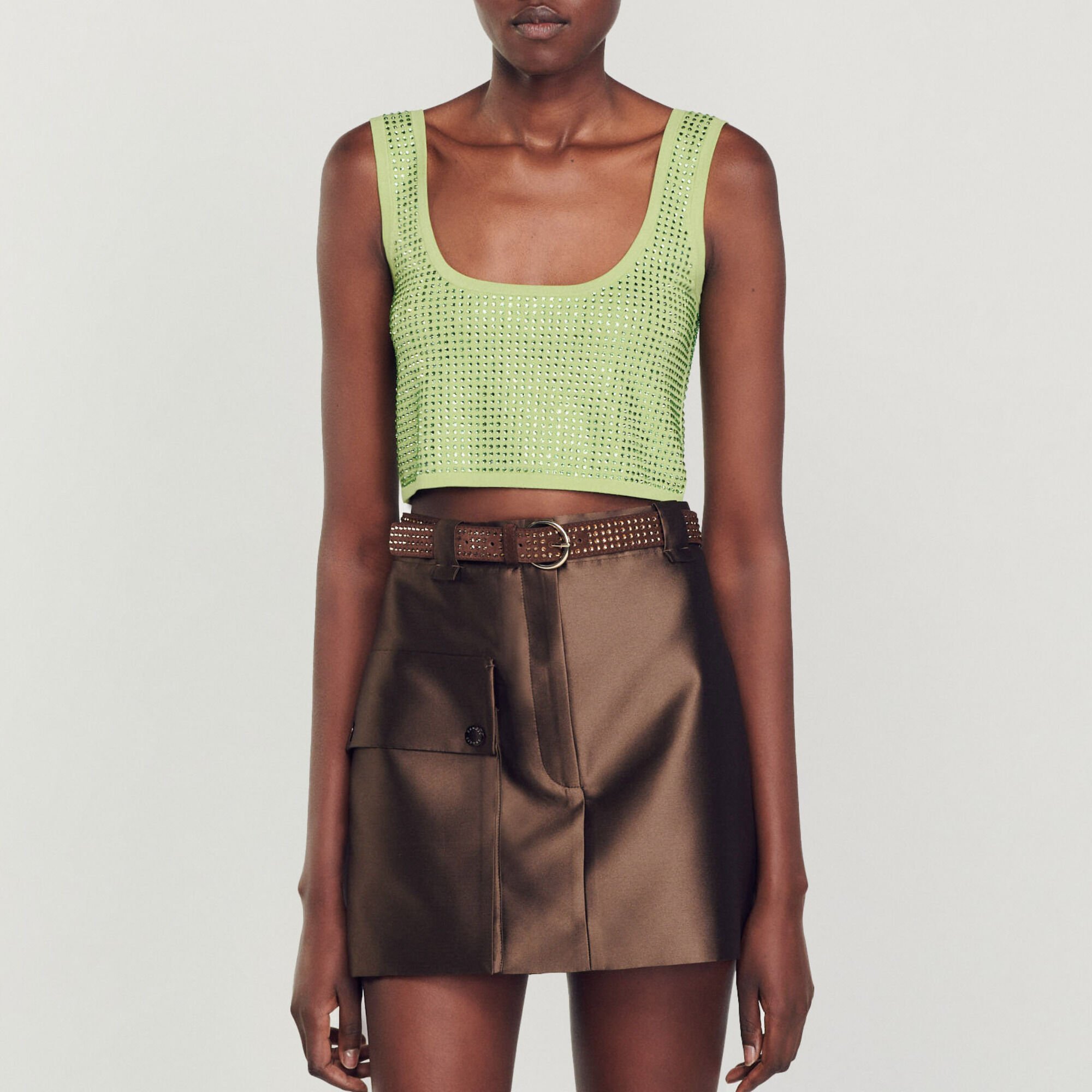 Rhinestone bralette top