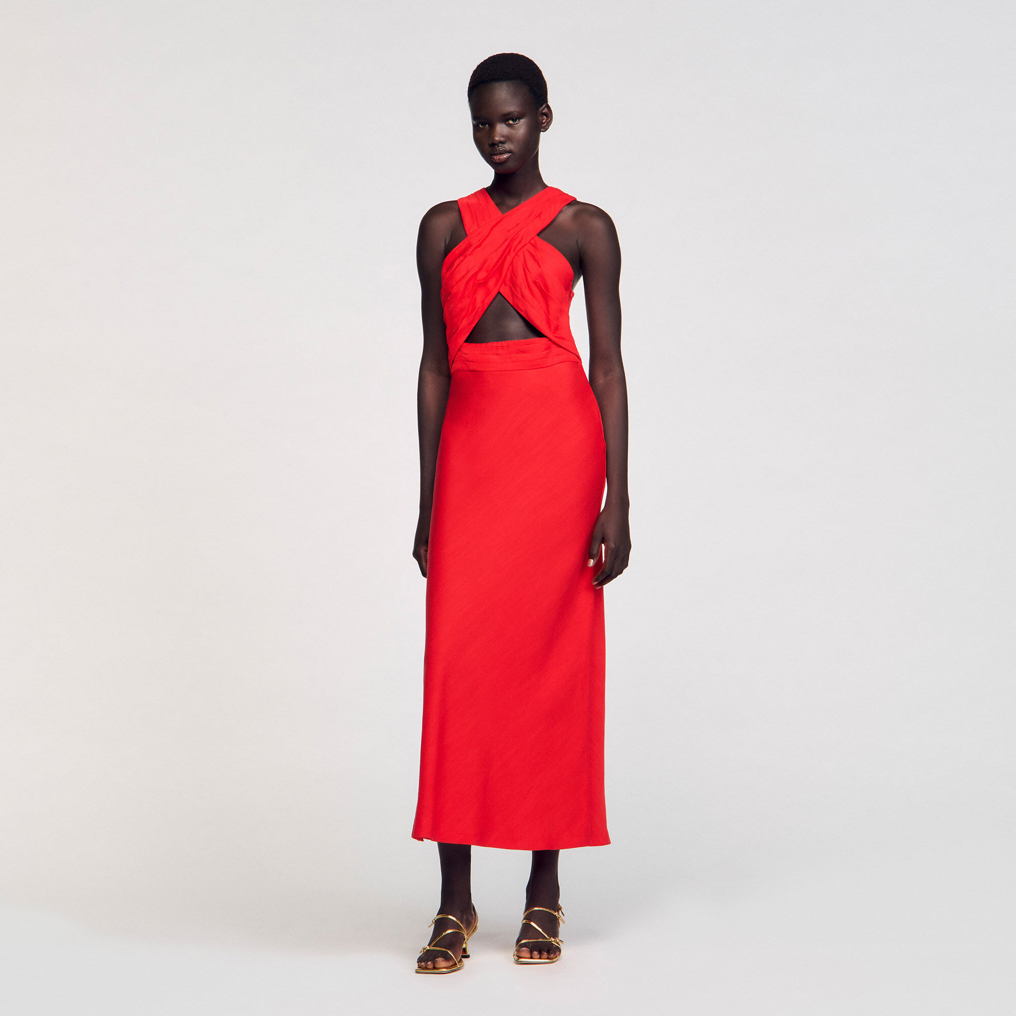 Long wraparound dress
