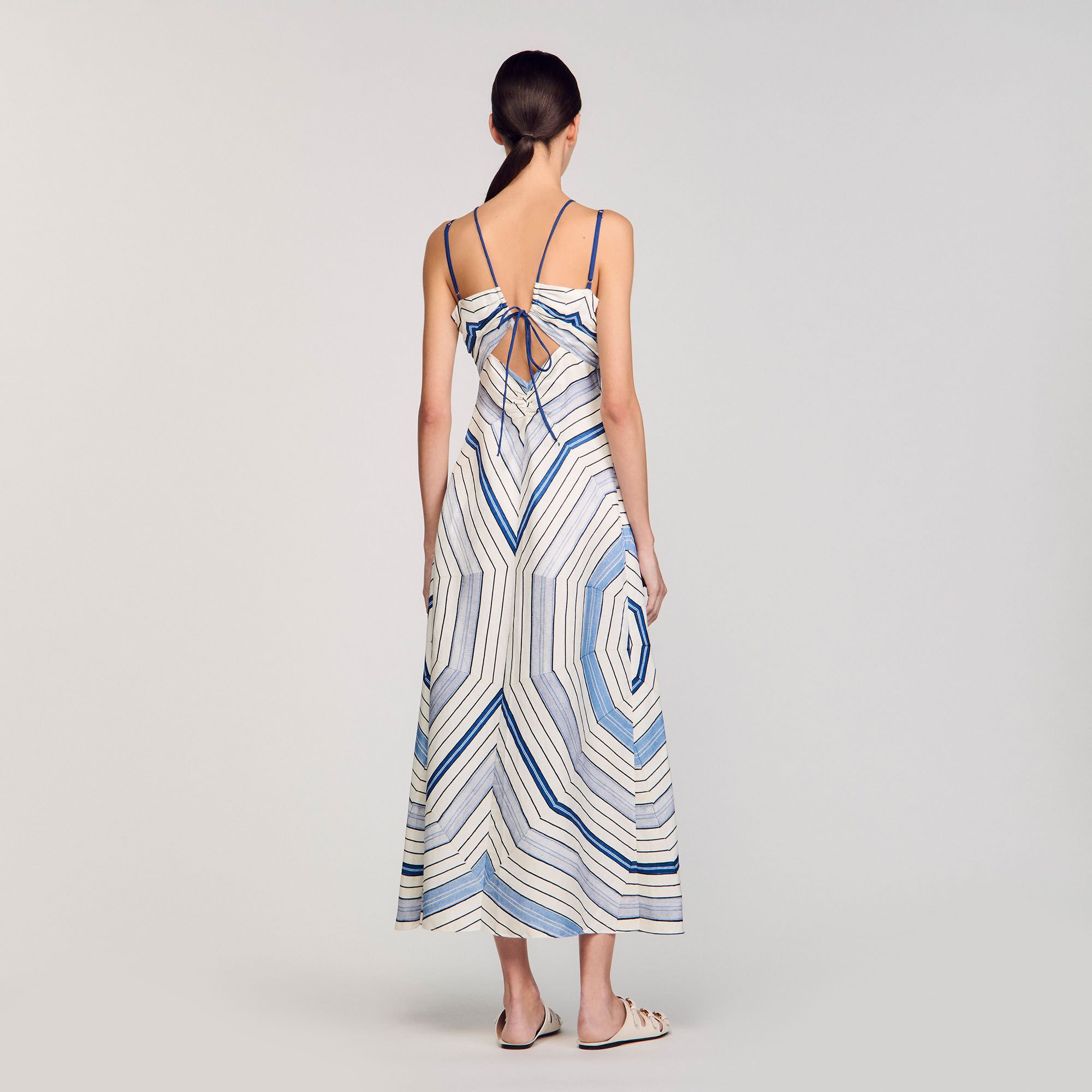 Spiral-motif maxi dress