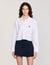 Cropped poplin shirt