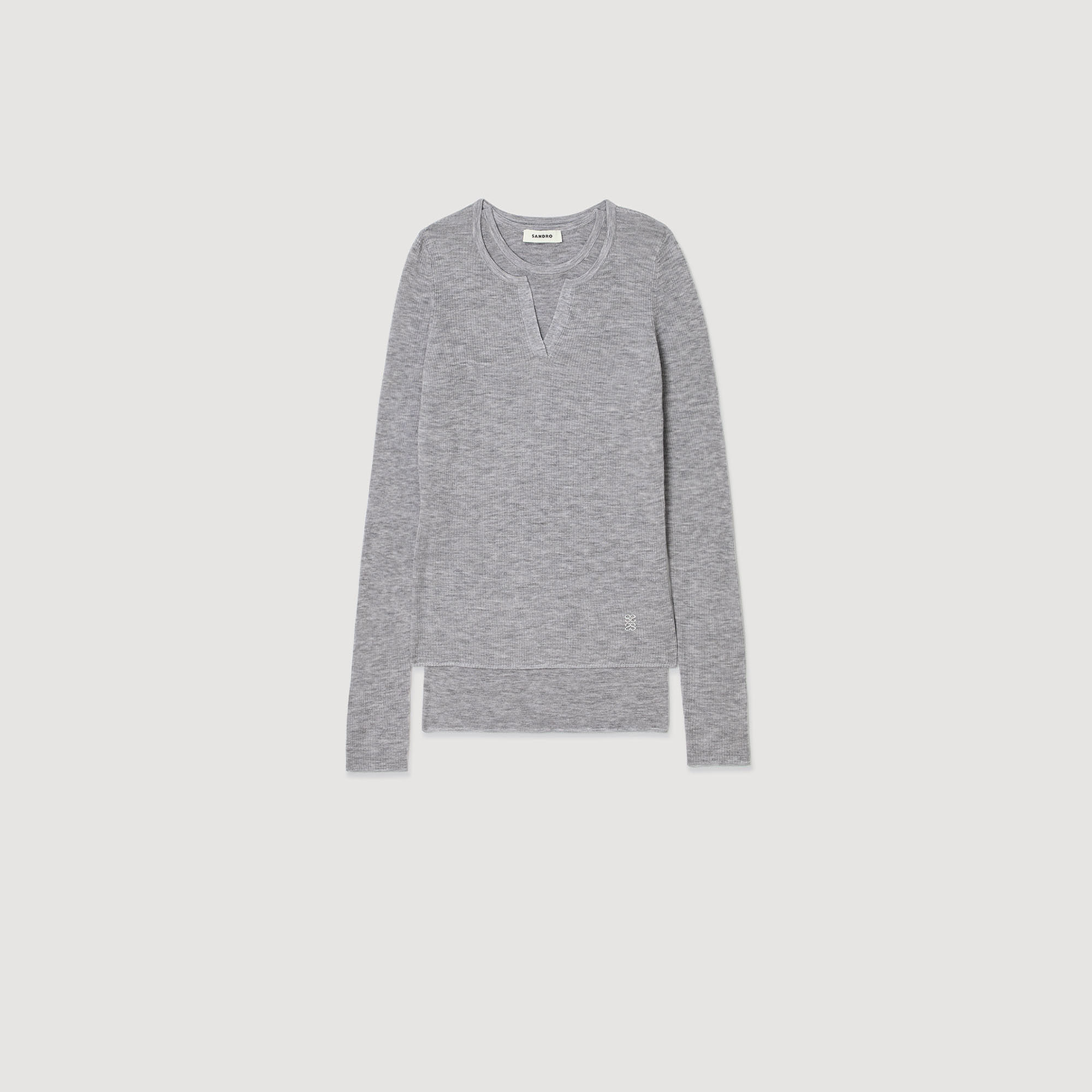 Wool layered effect jumper