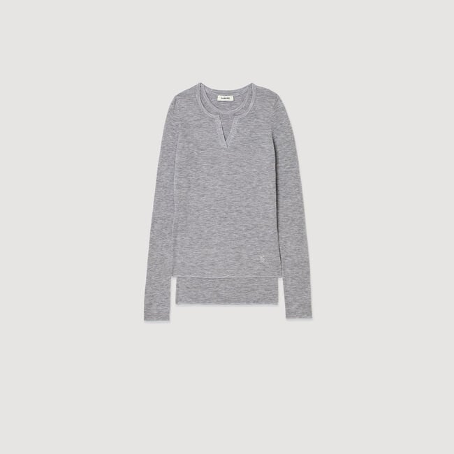 Wool layered effect jumper