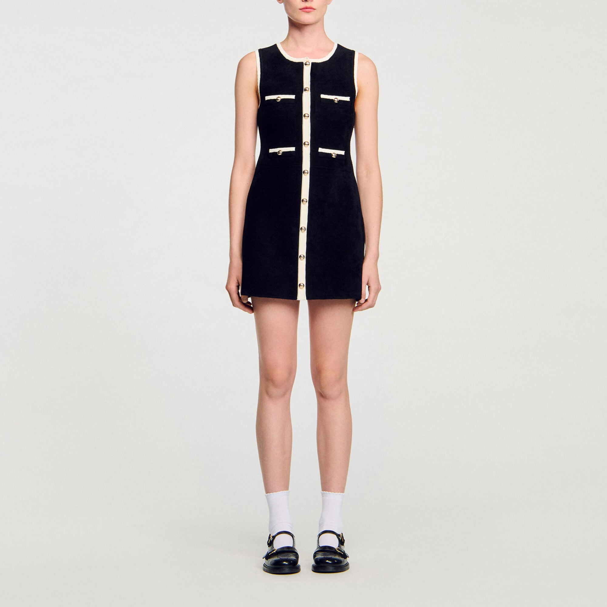 Short velvet knit dress - Women | Sandro