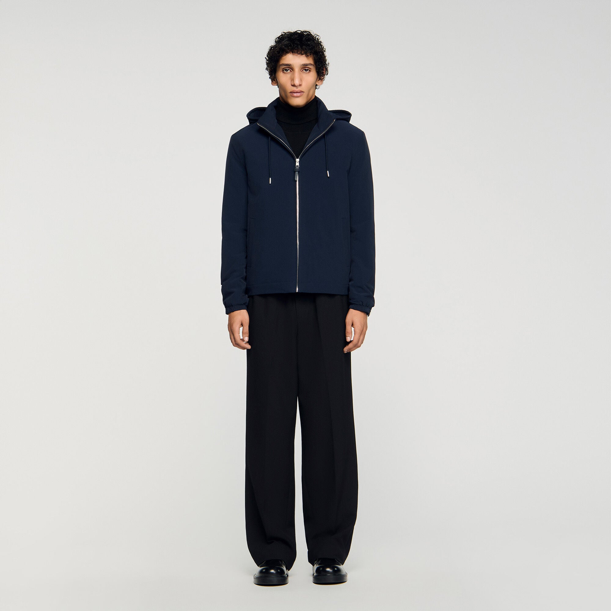 Hooded zip-up jacket