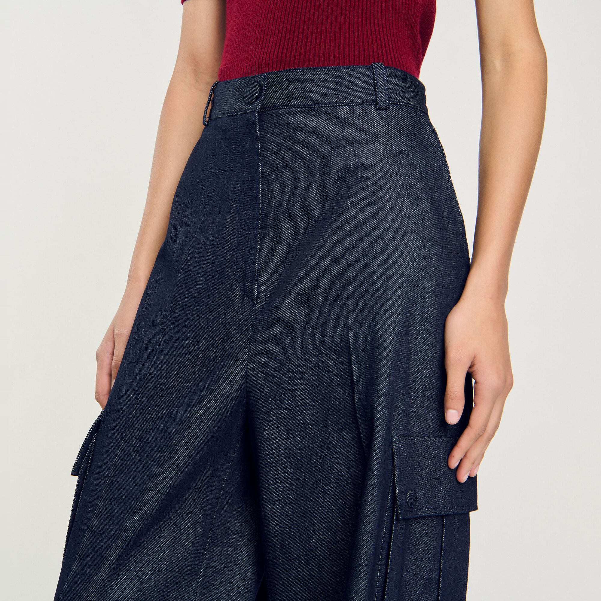 Convertible denim trousers - Women | Sandro