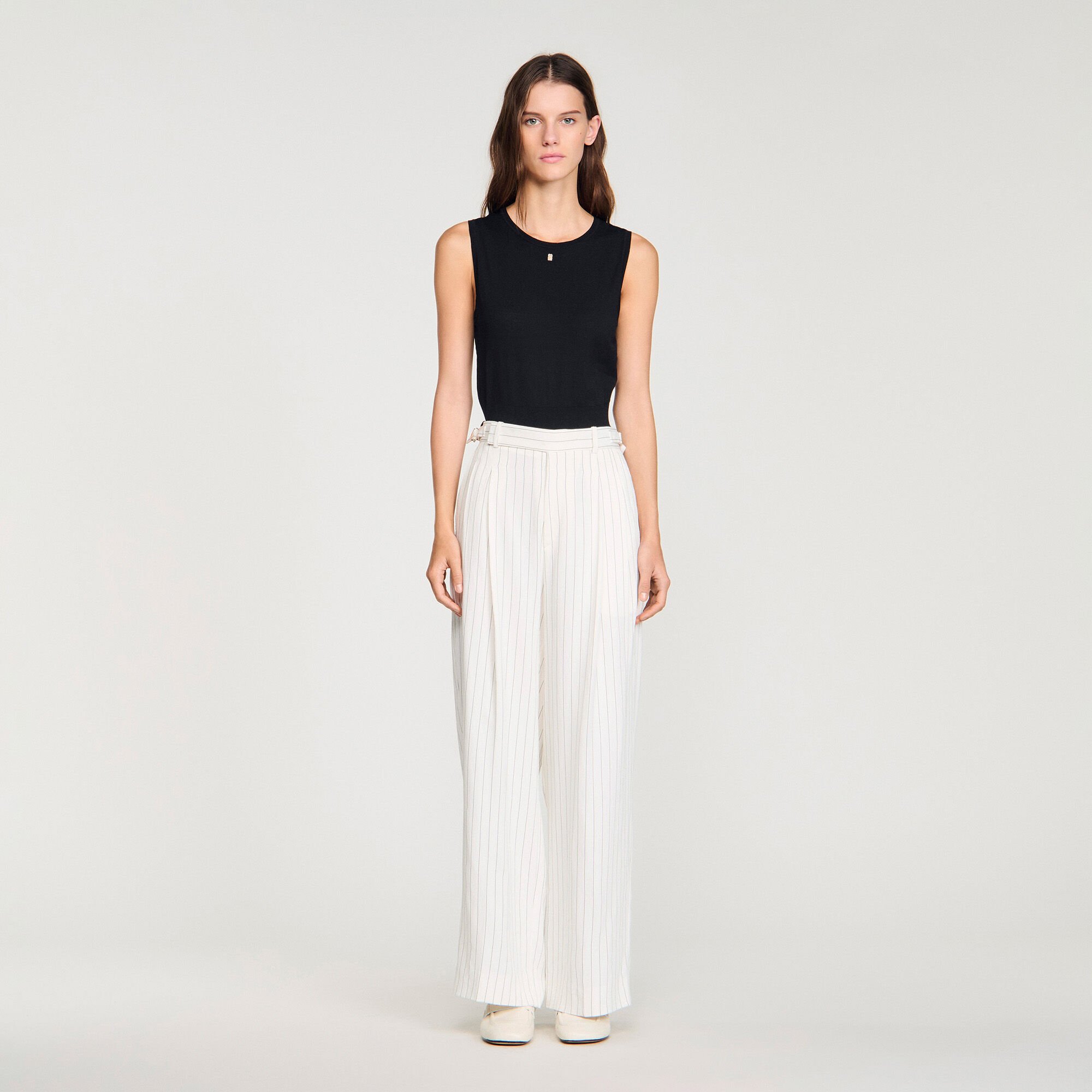 Striped suit trousers