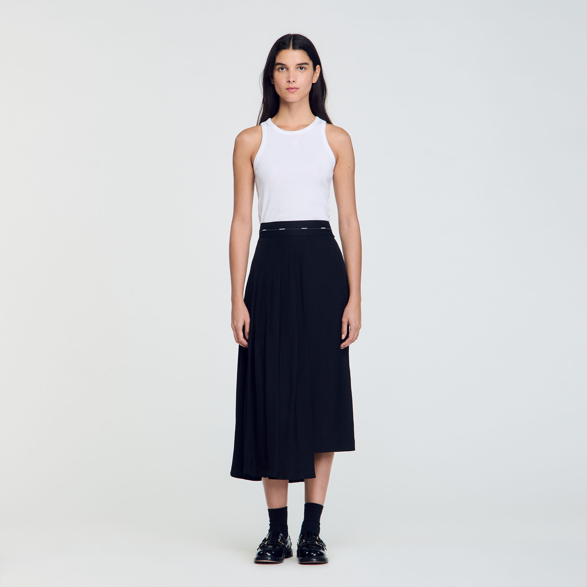 Asymmetrical skirt long cheap