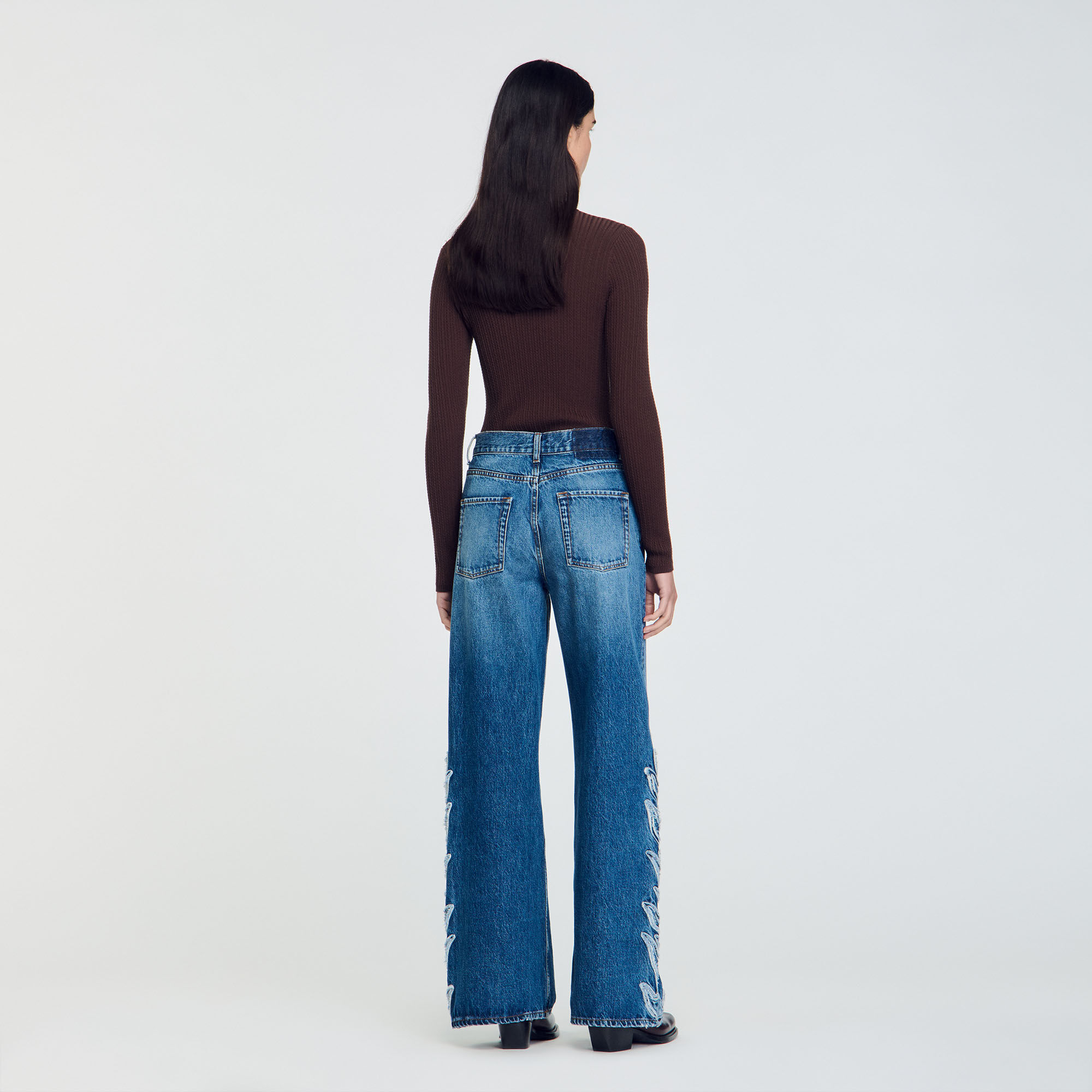 Flared flame jeans