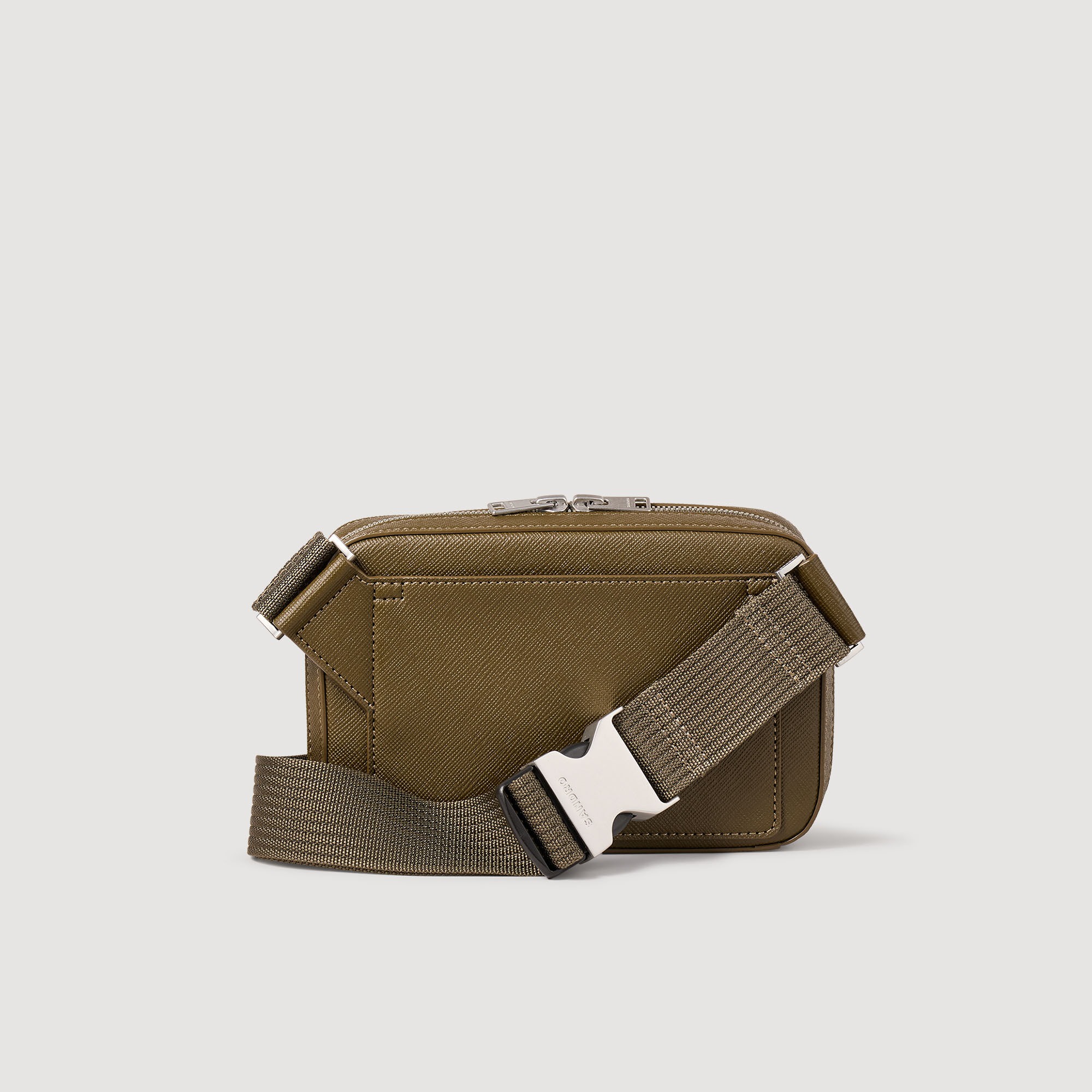 Small reconstitued leather bag