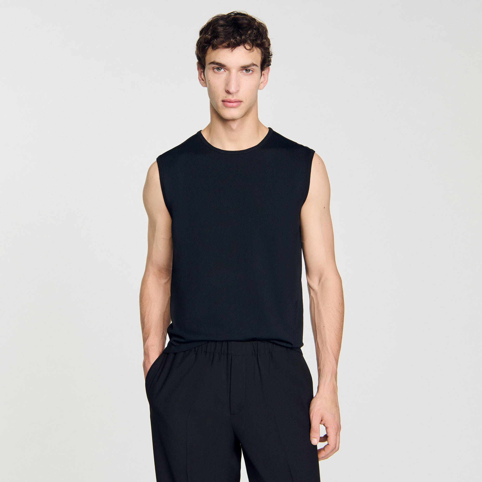 Fine knit vest top