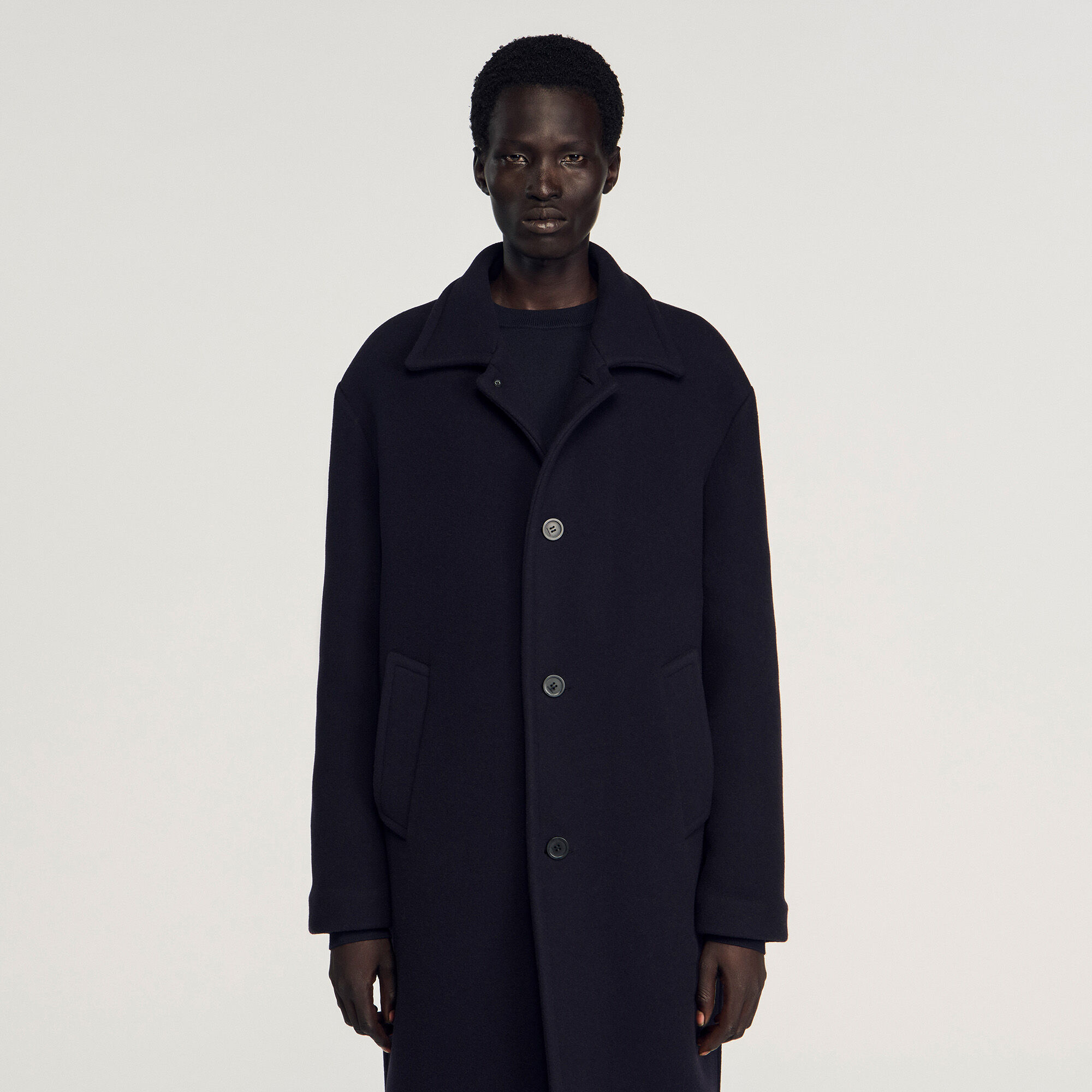 Wool and cashmere coat