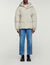 3/4-length hooded puffer jacket