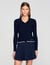 Cropped polo collar cardigan