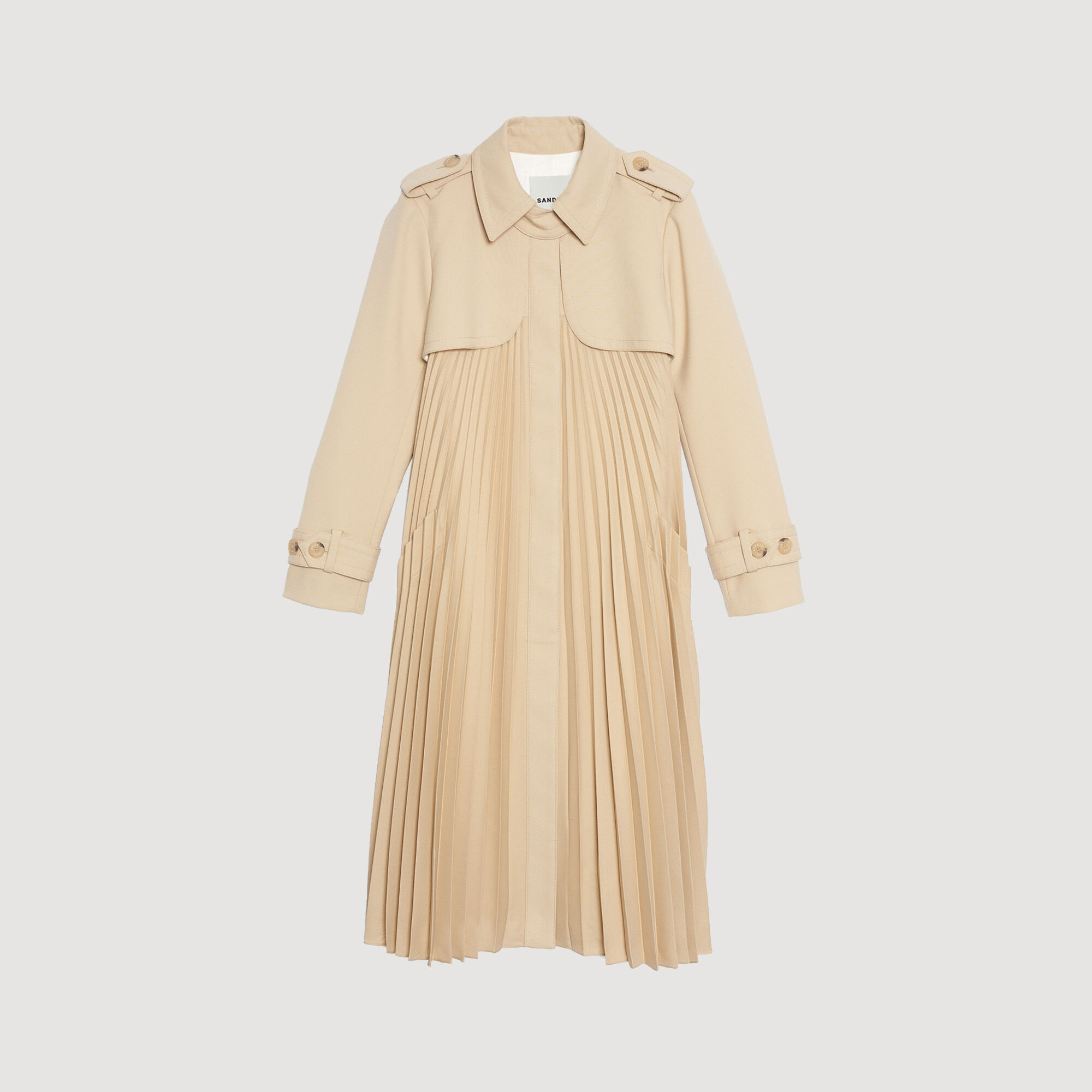 Sandro flowing tartan trench coat on sale