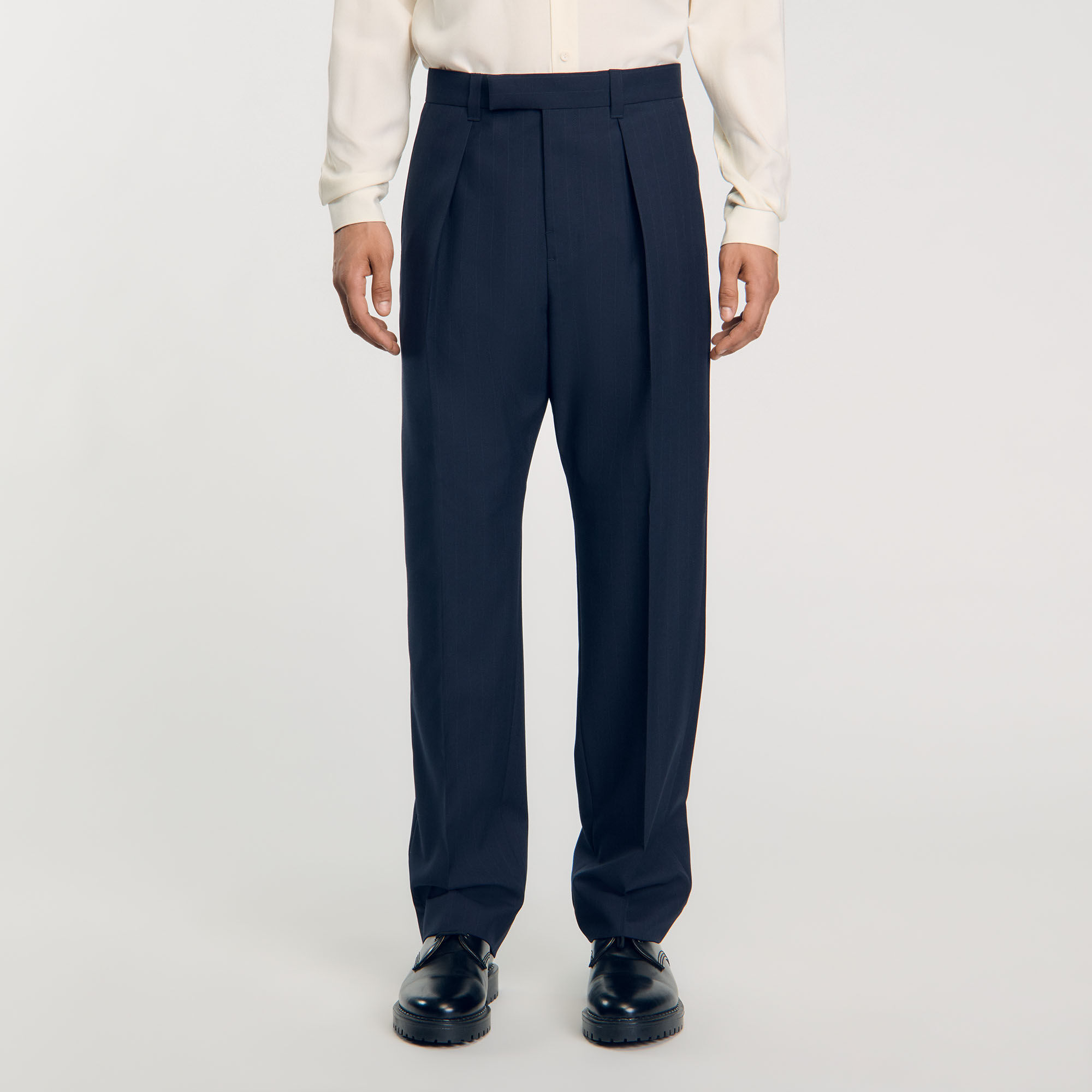 Box pleat trousers