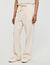 Wide-leg elasticated cotton trousers