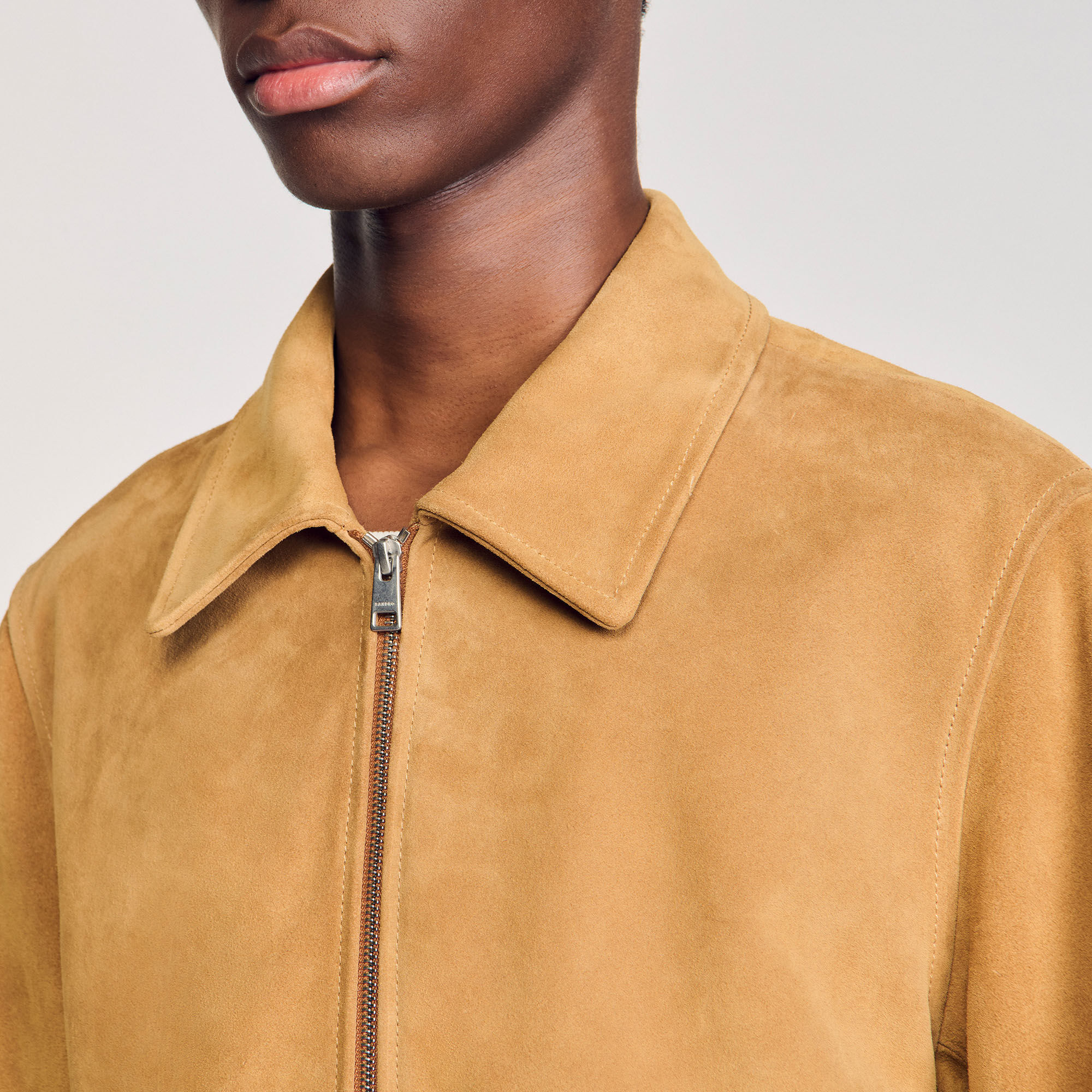 Split leather jacket