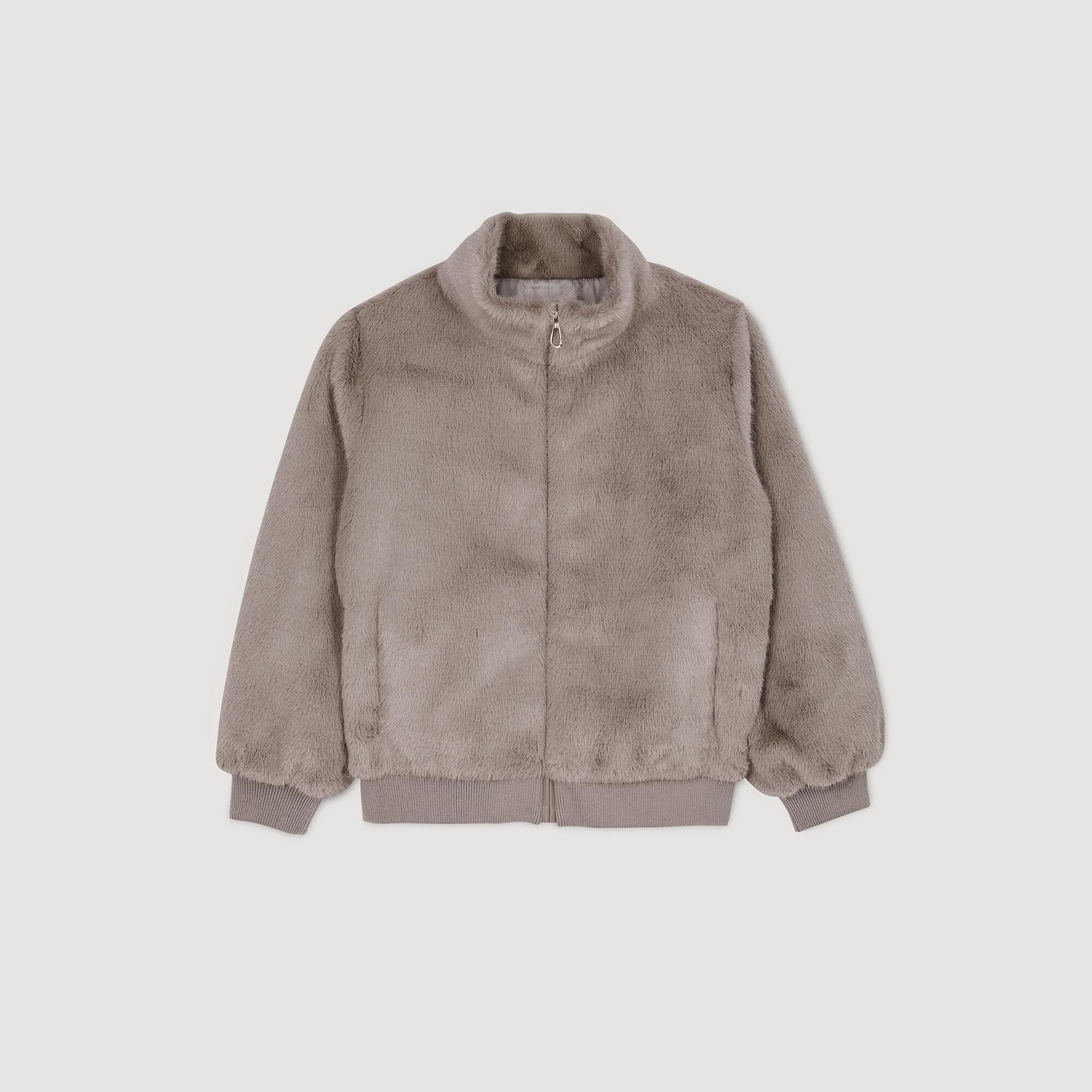 Sandro fur jacket shop