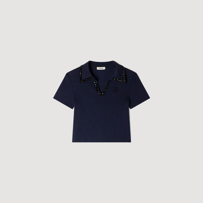 Pearl collar polo