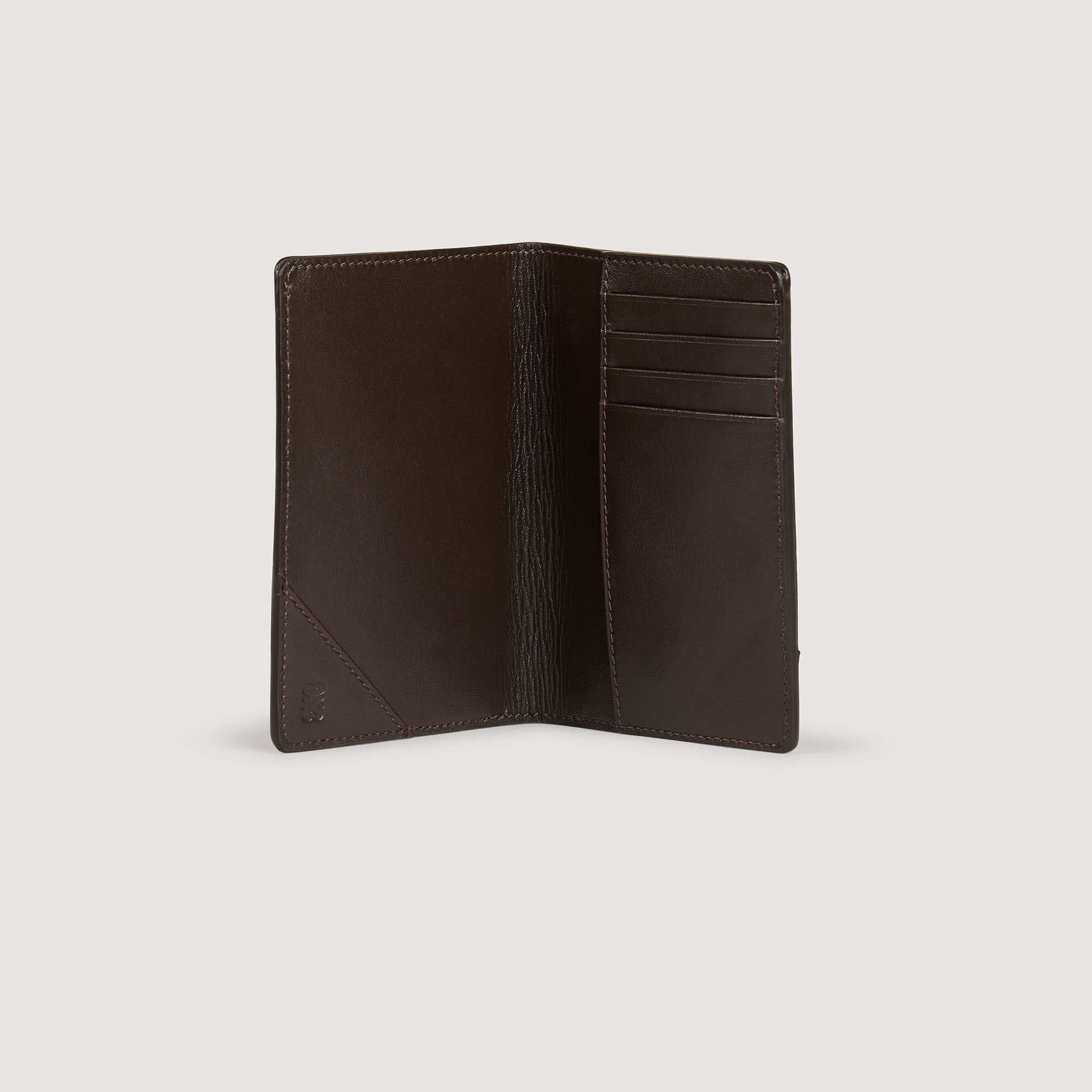 Leather and suede passport case