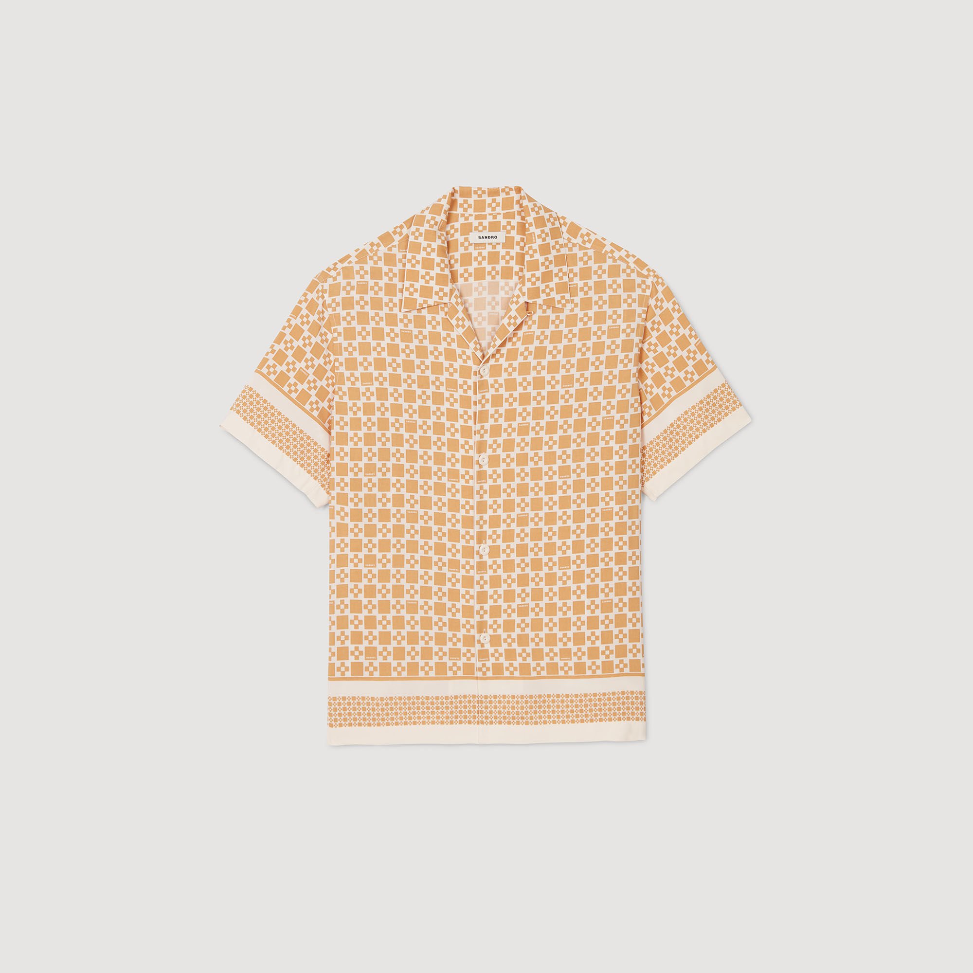 Square Cross motif flowing blouse