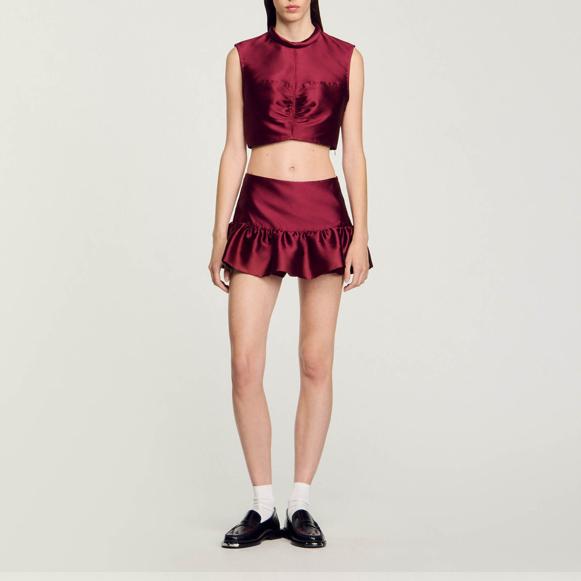 Satin crop top - Women | Sandro