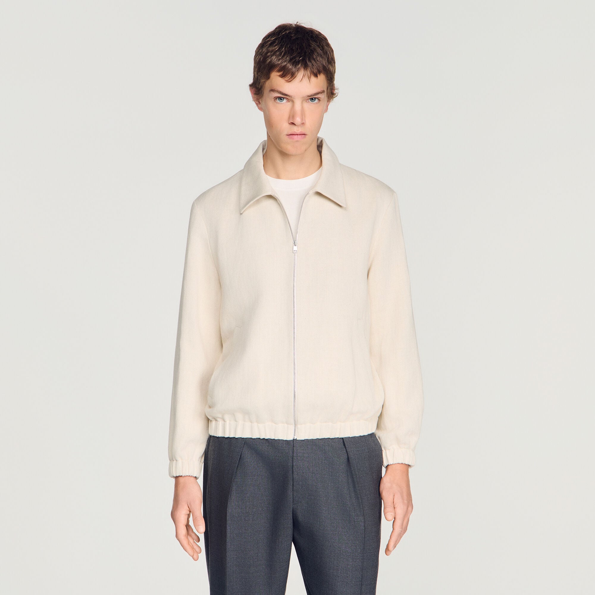 Cotton zip-up jacket - Mixte | Sandro