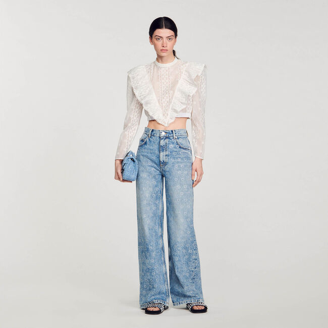 Zara wide leg double waistband jeans｜TikTok Search
