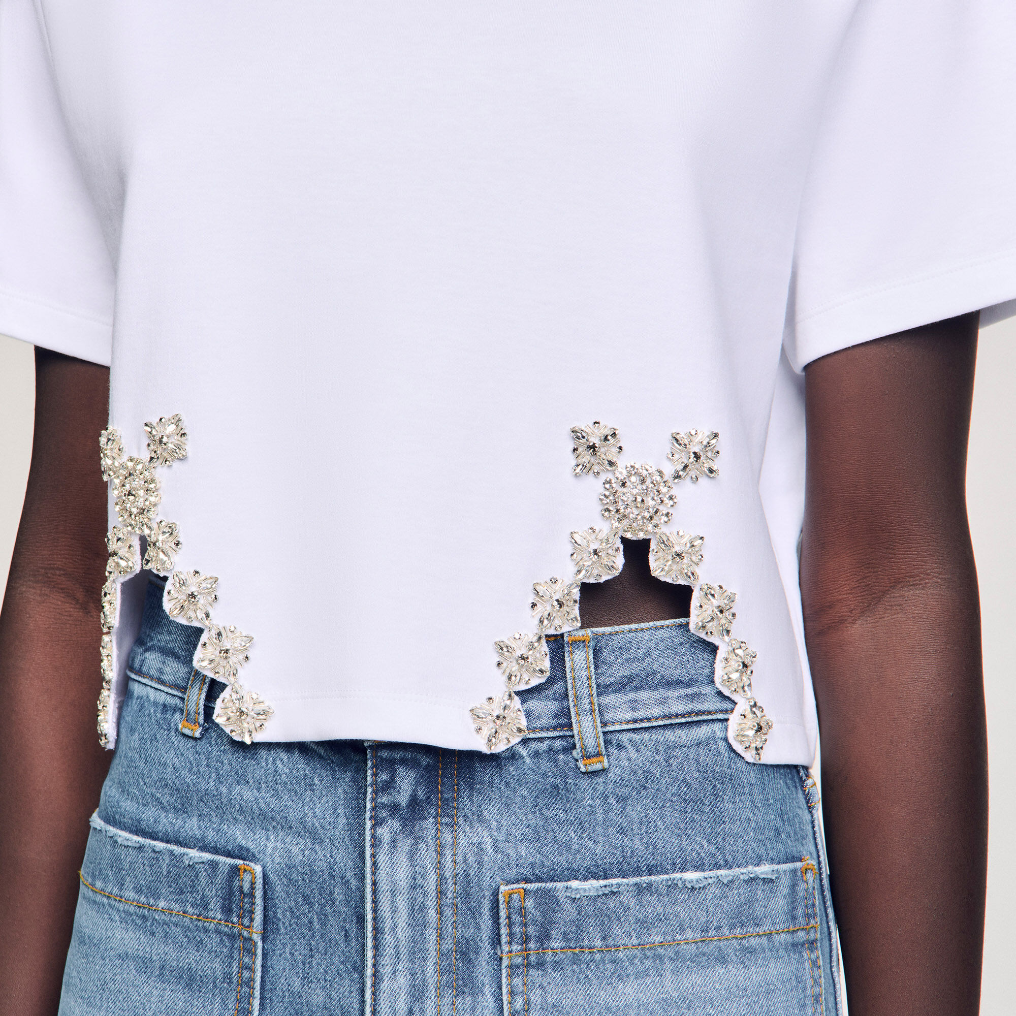 Rhinestone crop top