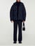 3/4-length hooded puffer jacket