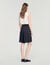 Long high-waisted pleated shorts