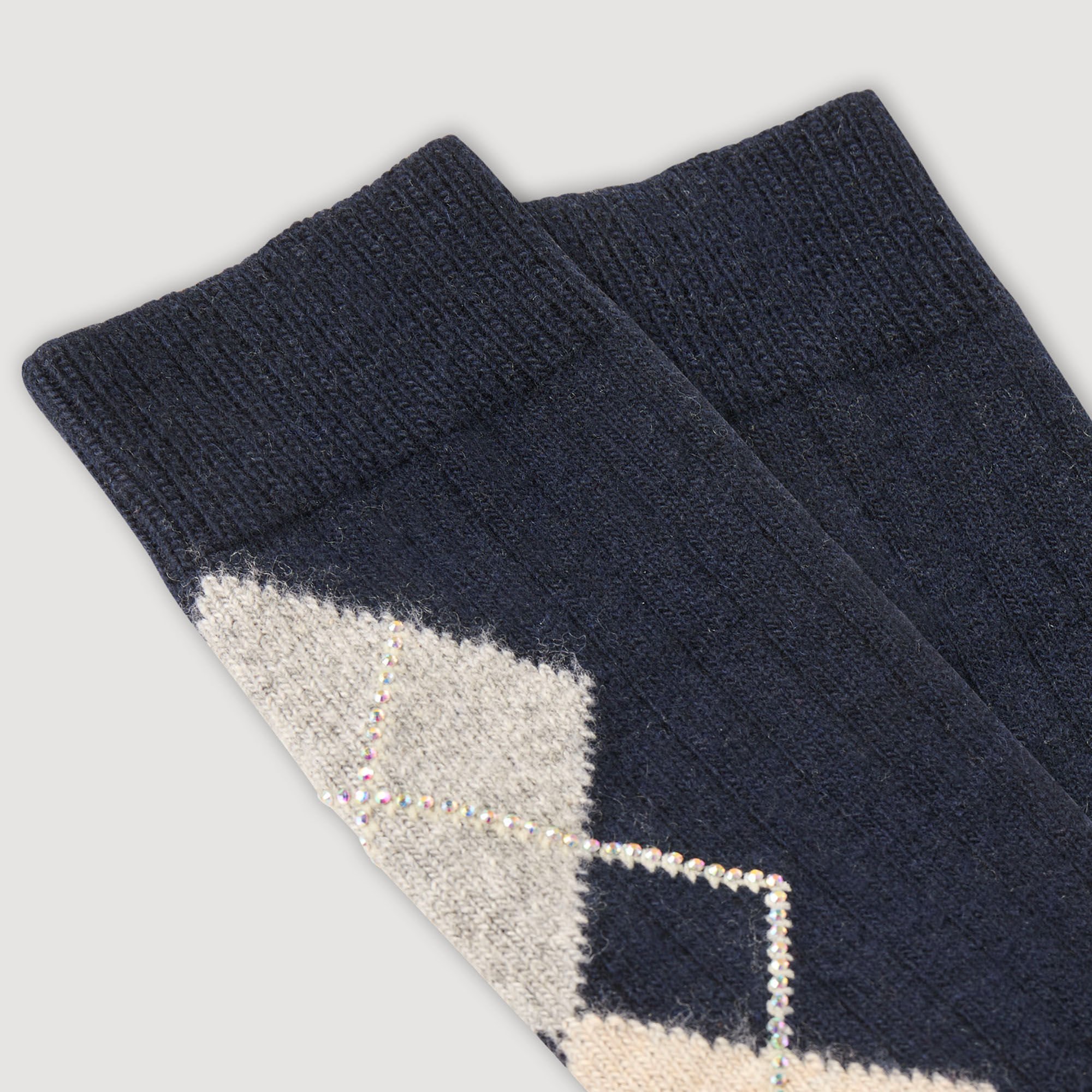 Rhinestoned argyle socks