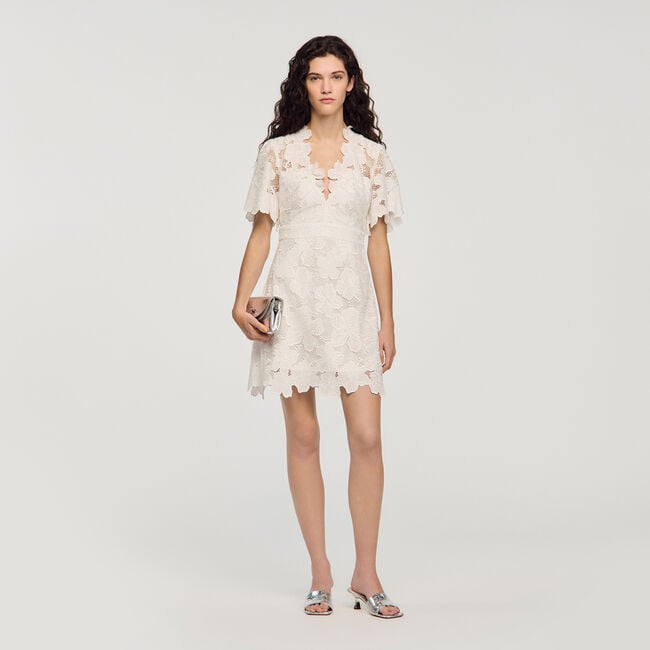 Flower print short dress