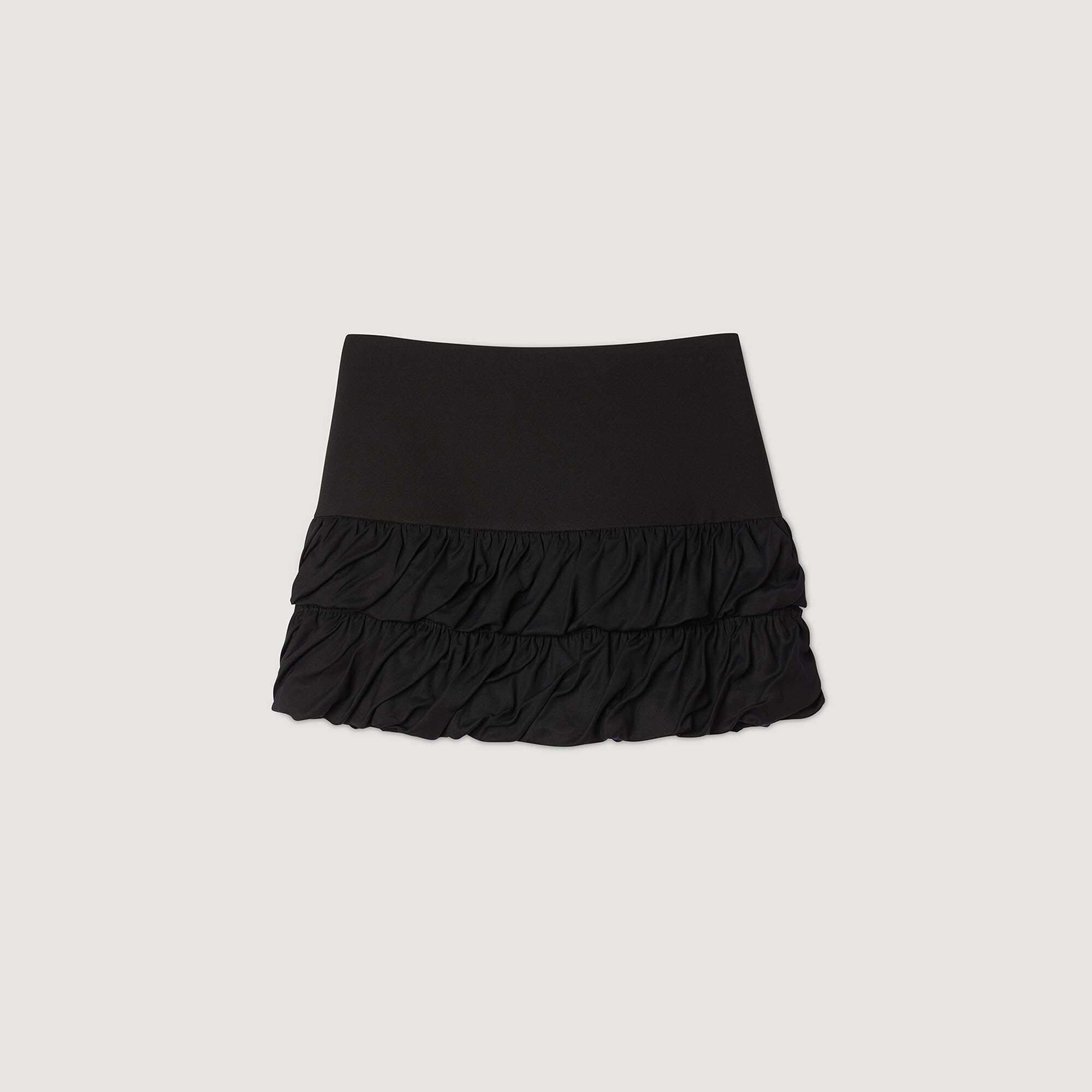 【sandro paris】チェーンモチーフミニスカート（ブラック）【高級】 Maxi knitted skirt with chain detail black / gray For Women