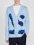 Jacquard knit seashell cardigan