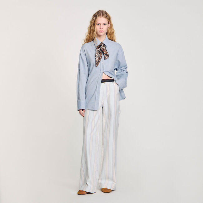 Long tie-back shirt