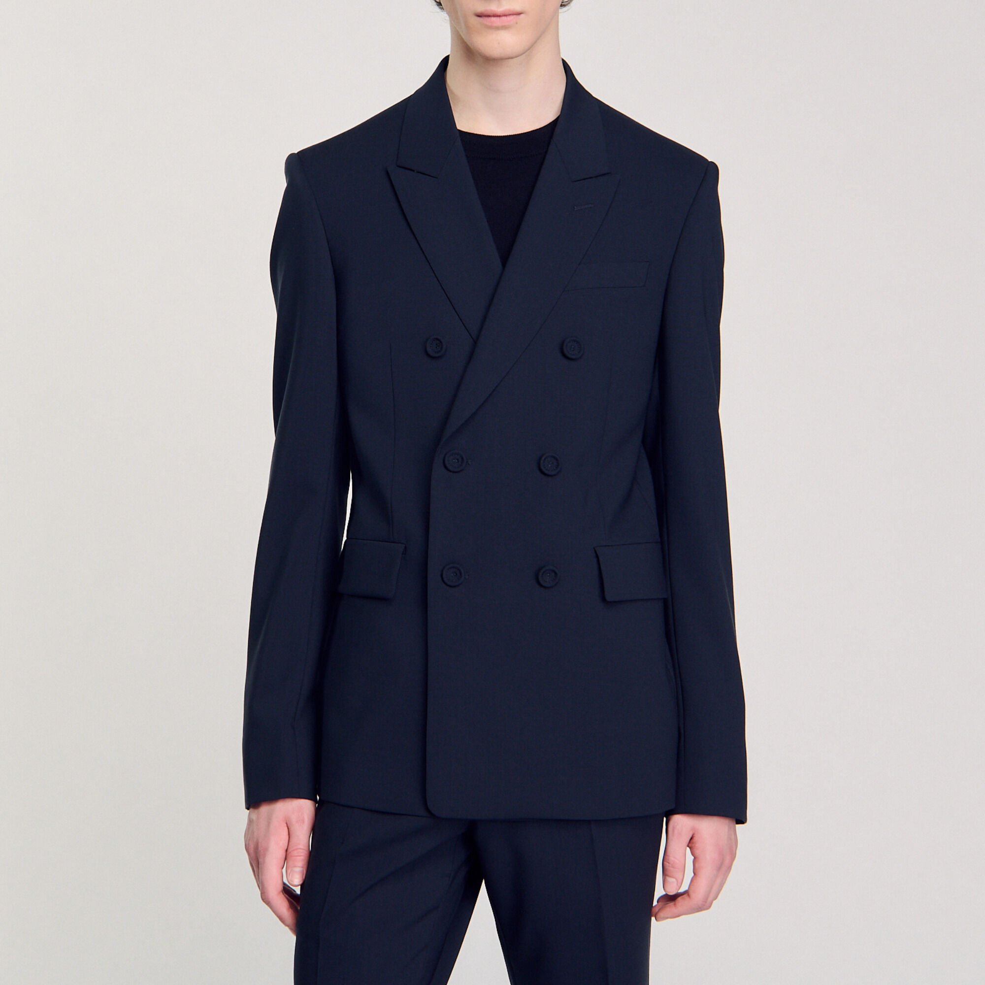 Double-breasted suit jacket