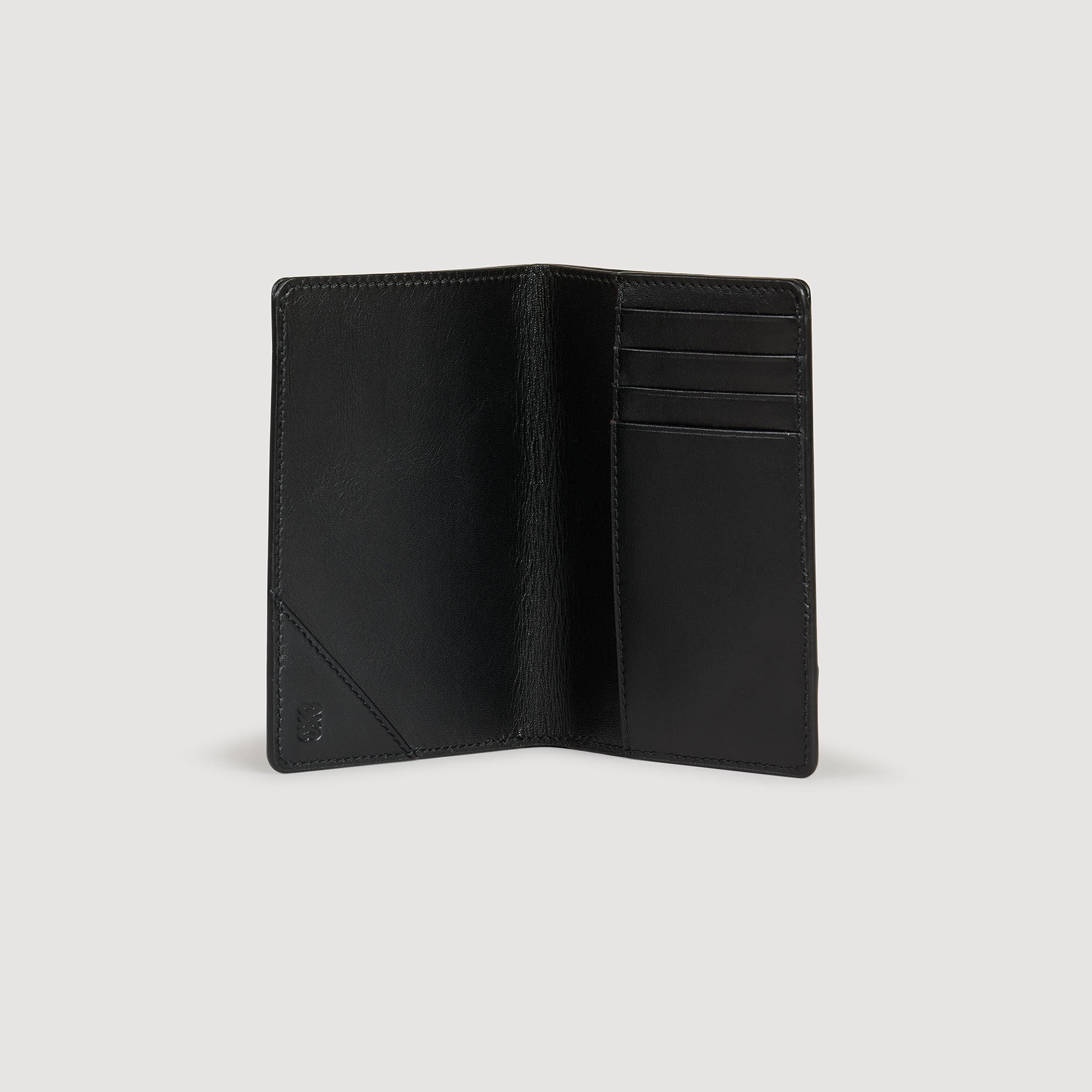Leather and suede passport case