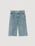 Distressed denim Bermuda shorts