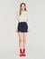 Striped wool skort