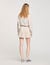 Rhinestone striped pleated skirt