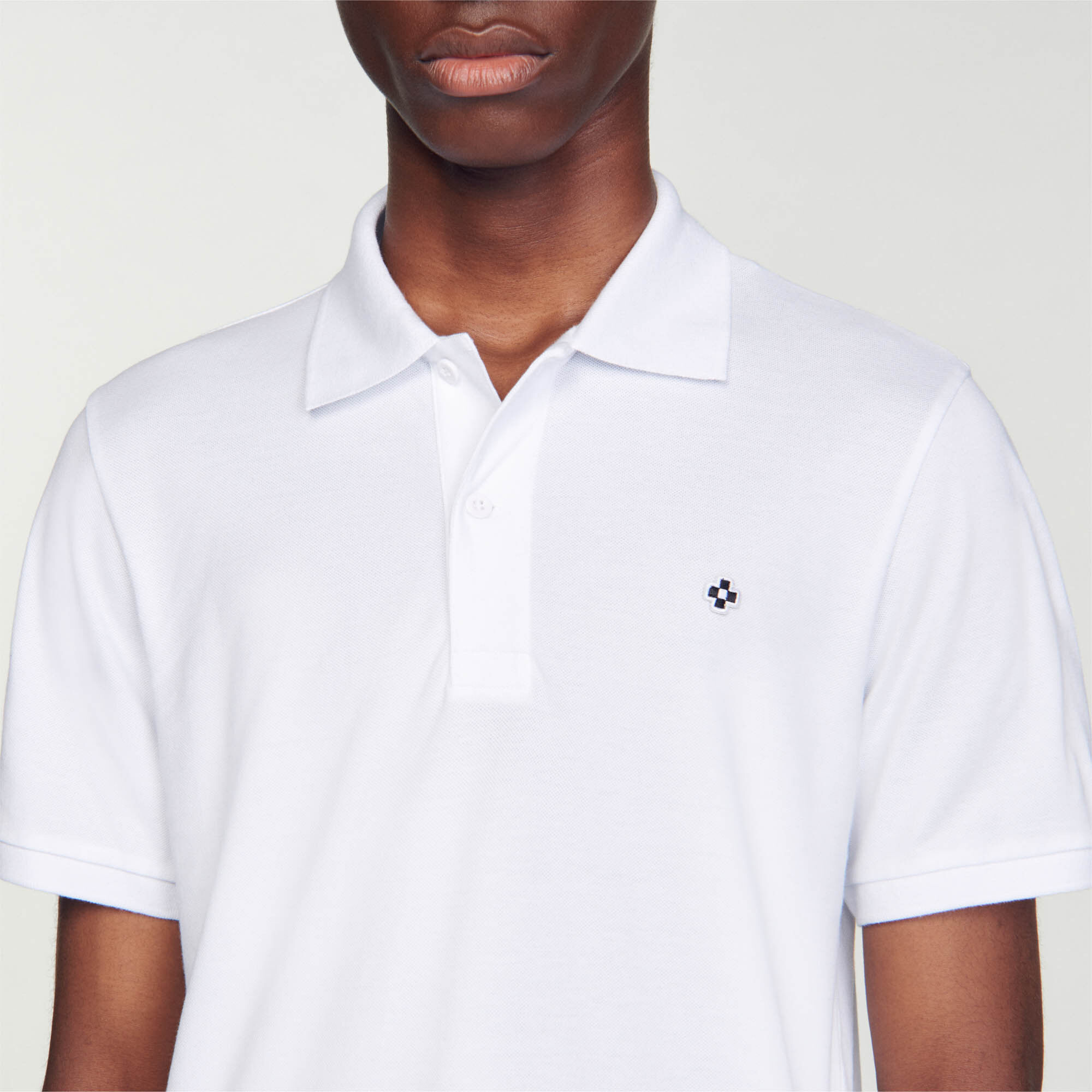 Polo shirt with Square Cross patch