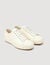 Low-top split leather trainers