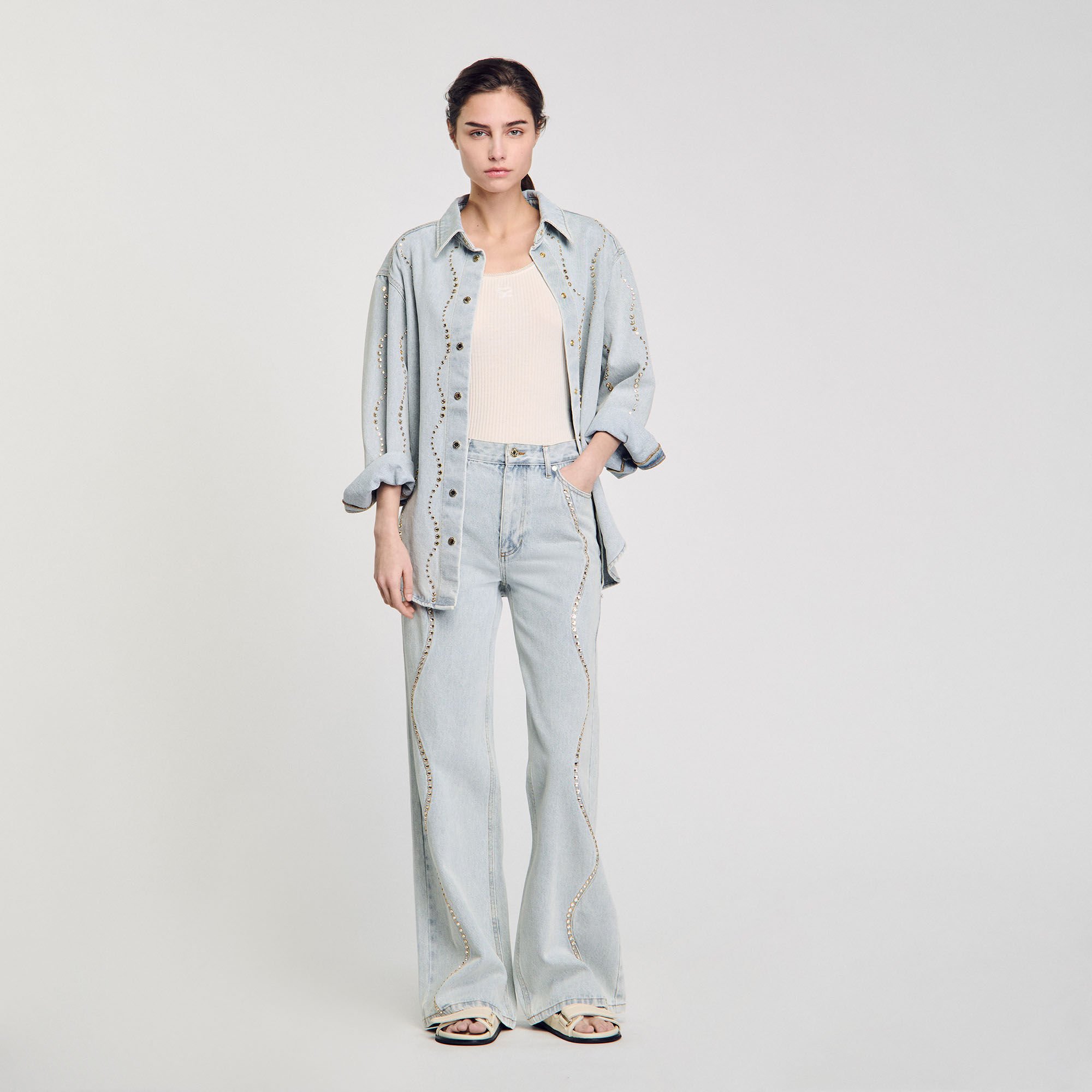 Wide-leg jeans for women | Sandro Paris