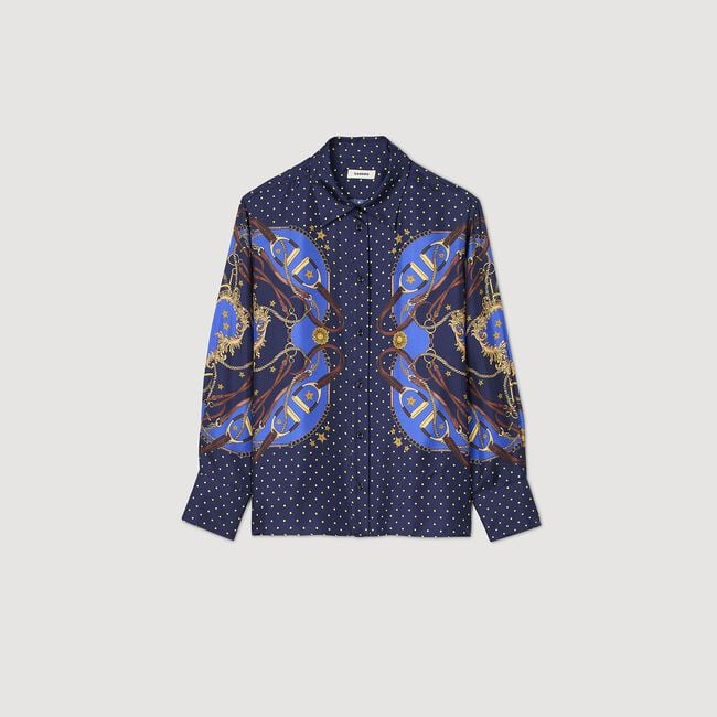 Patterned silk shirt