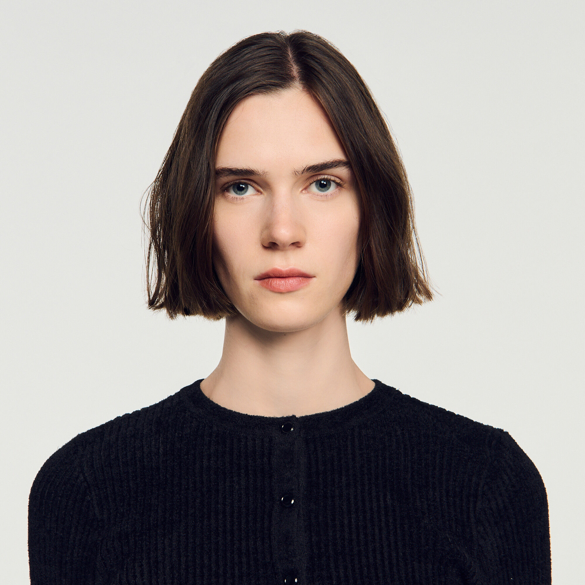 Velvet knit cropped cardigan - Women | Sandro