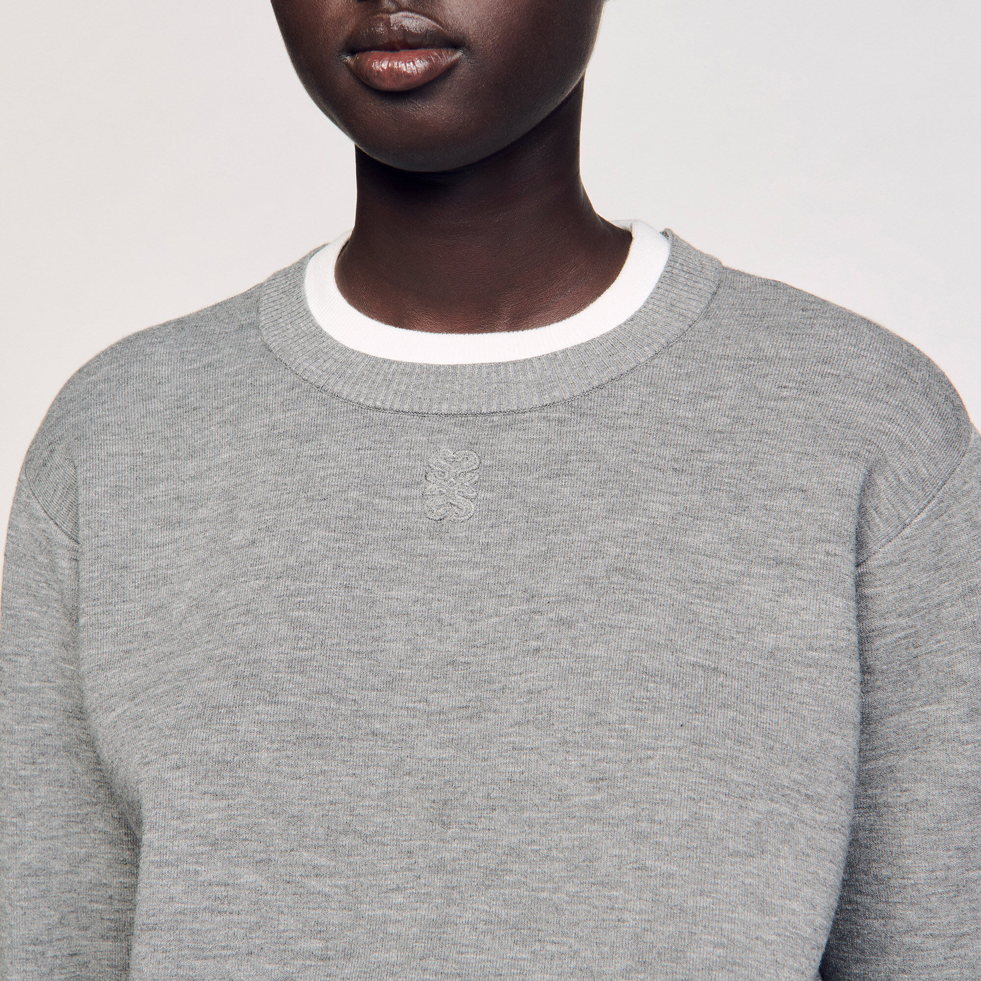 Contrast collar jumper